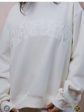 Parke New Bridal Varsity Mockneck Ivory/White S/M